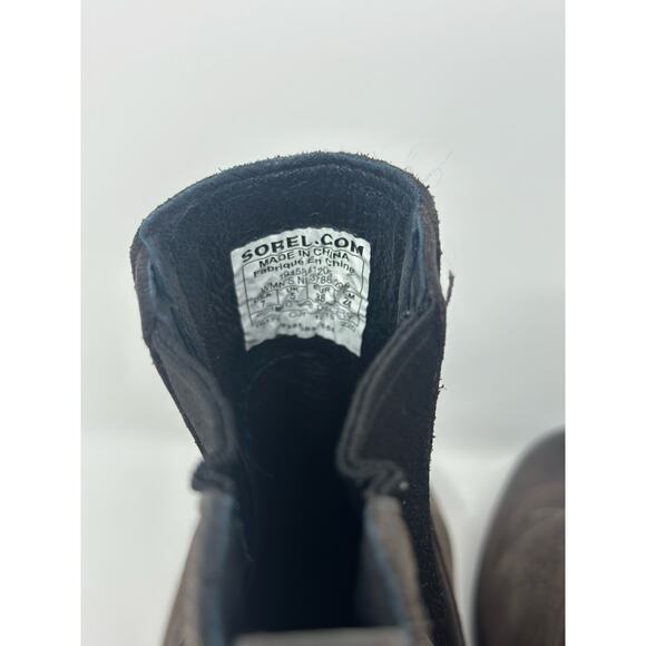 Sorel Women's Joan Uptown Chelsea Leather Boots Size 7 Blackened Brown - Picture 8 of 8